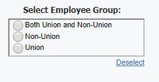 screenshot of select employee group prompt