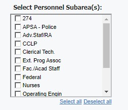 screenshot of select personnel subarea prompt