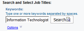 screenshot of Search and Select Job Titles prompt